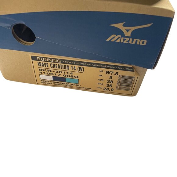Mizuno Womens Wave Creation 14 Running Shoes W7.5 White/Blue - Picture 3 of 5